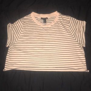 Cropped stripped shirt